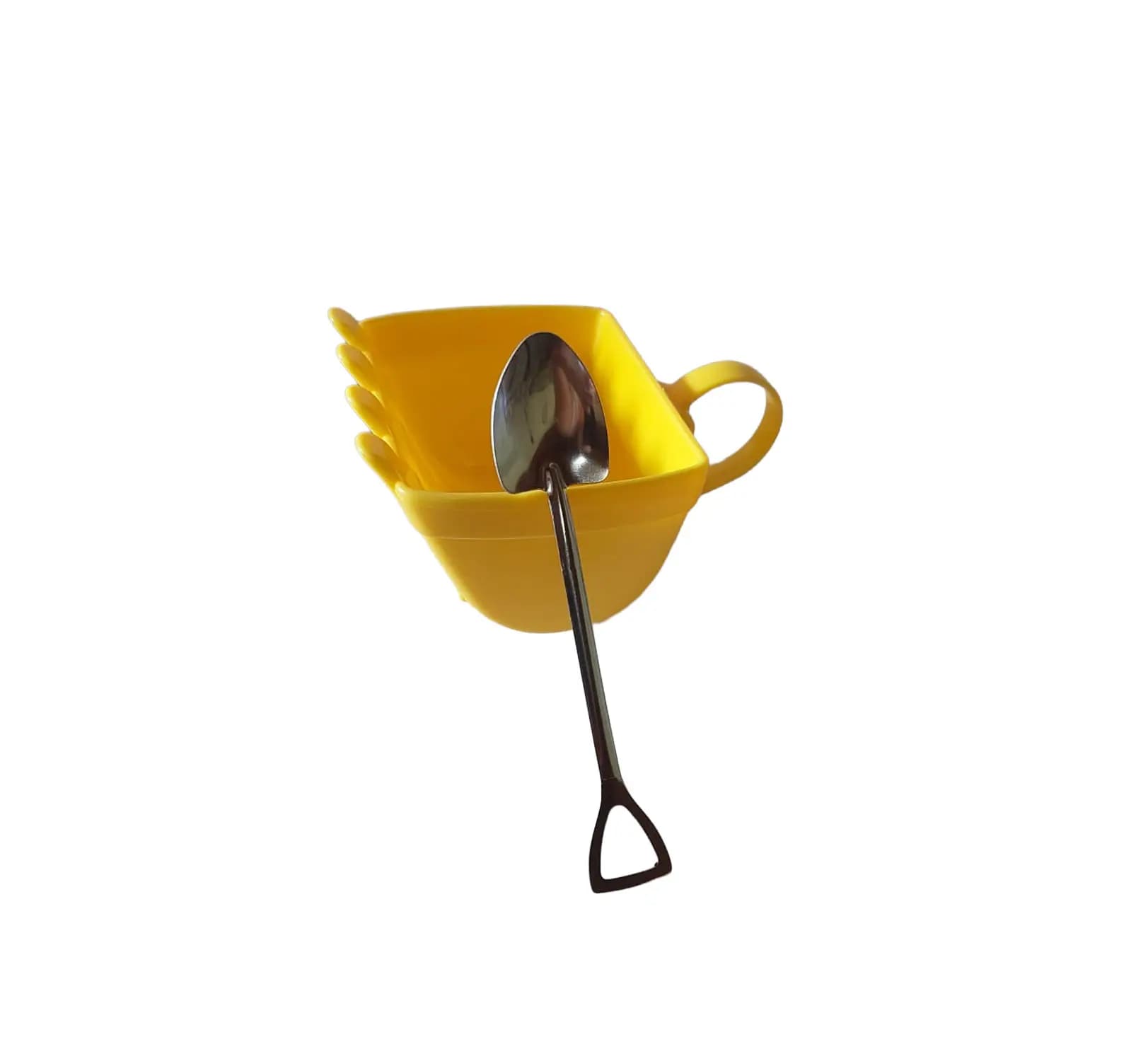 Taza Amarilla con Cuchara Decorativa, Café Nueva Generación
