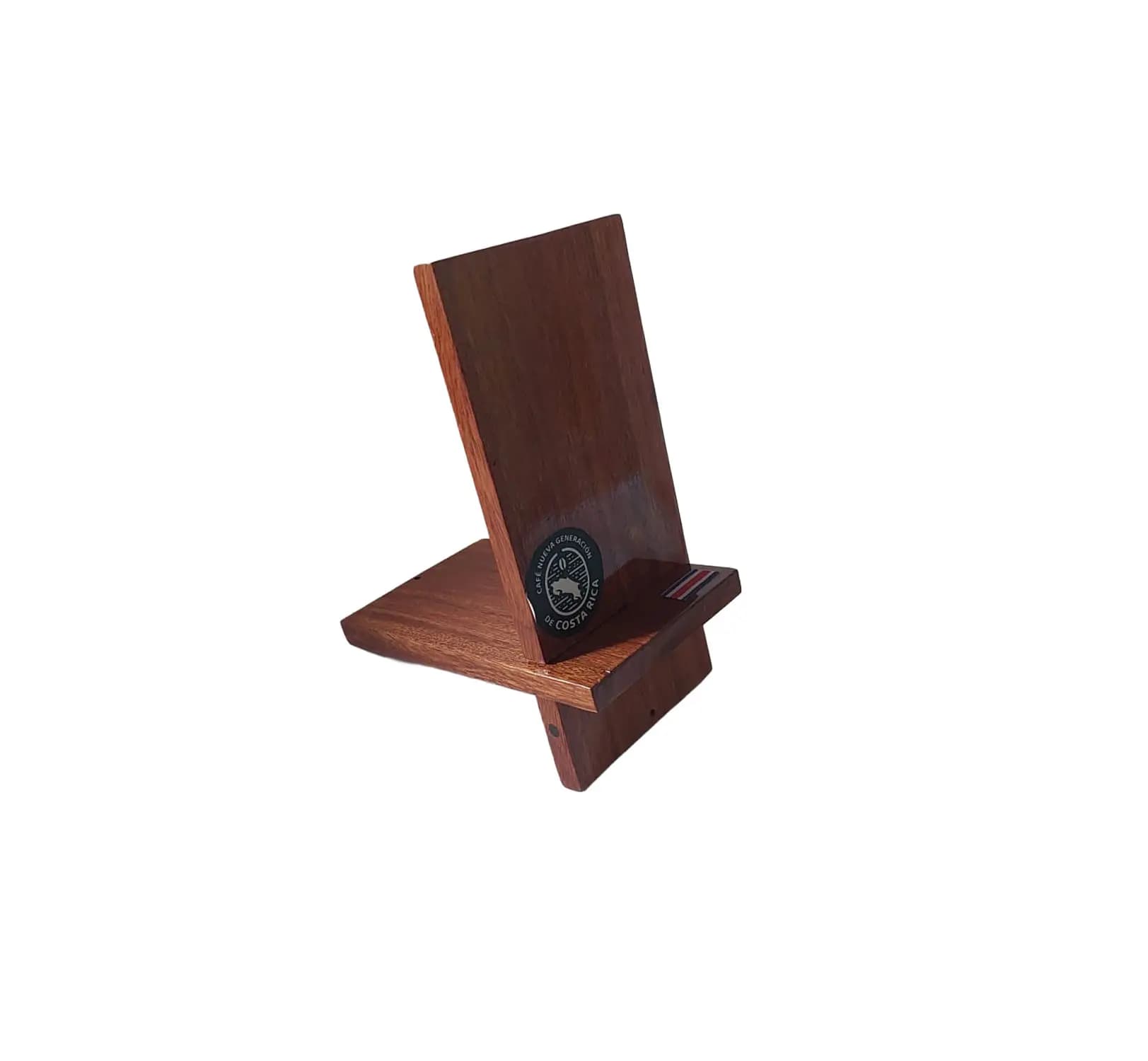 Porta Teléfono de Madera de Cedro – Acabado Fino, Café Nueva Generación
